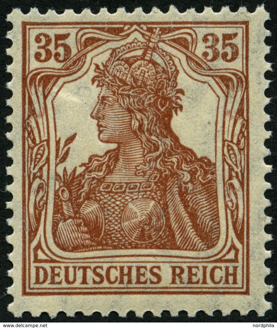 Dt. Reich 103c **, 1918, 35 Pf. Zimtfarben, Pracht, Gepr. Infla, Mi. 70.- - Sonstige & Ohne Zuordnung