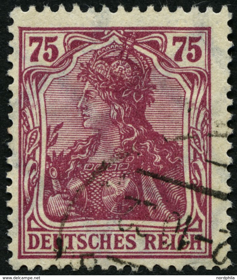 Dt. Reich 197b O, 1922, 75 Pf. Rosalila, Pracht, Gepr. Dr. Oechsner, Mi. 180.- - Sonstige & Ohne Zuordnung