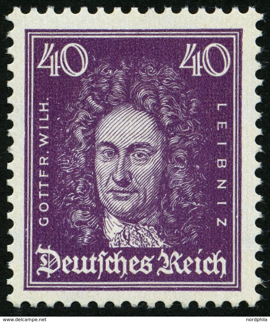 Dt. Reich 395 **, 1926, 40 Pf. Leibniz, Pracht, Mi. 160.- - Other & Unclassified