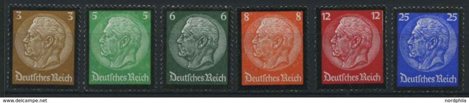 Dt. Reich 548-53 **, 1934, Hindenburg-Trauer, Prachtsatz, Mi. 140.- - Other & Unclassified