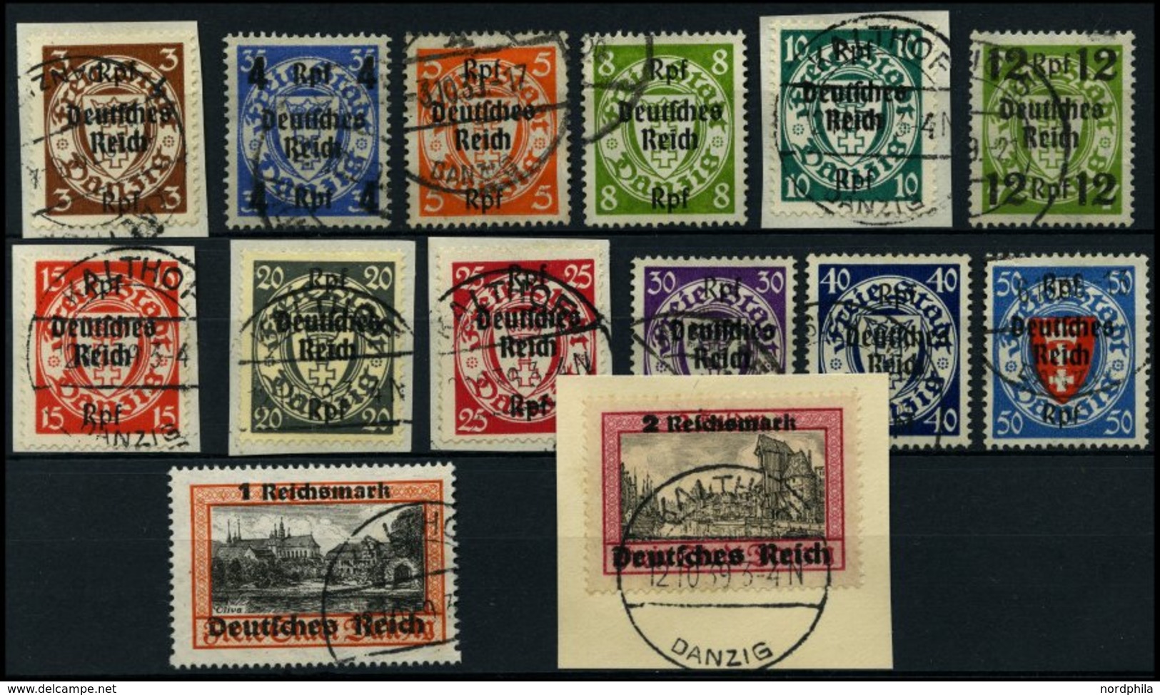 Dt. Reich 716-29 O,BrfStk , 1939, Danzig, Prachtsatz, Mi. 220.- - Other & Unclassified