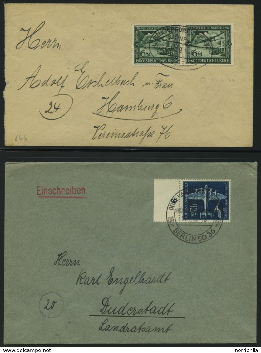 SAMMLUNGEN 1938-45, interessante Sammlung von 135 Belegen mit verschiedenen, meist portogerechten Sondermarken-Frankatur