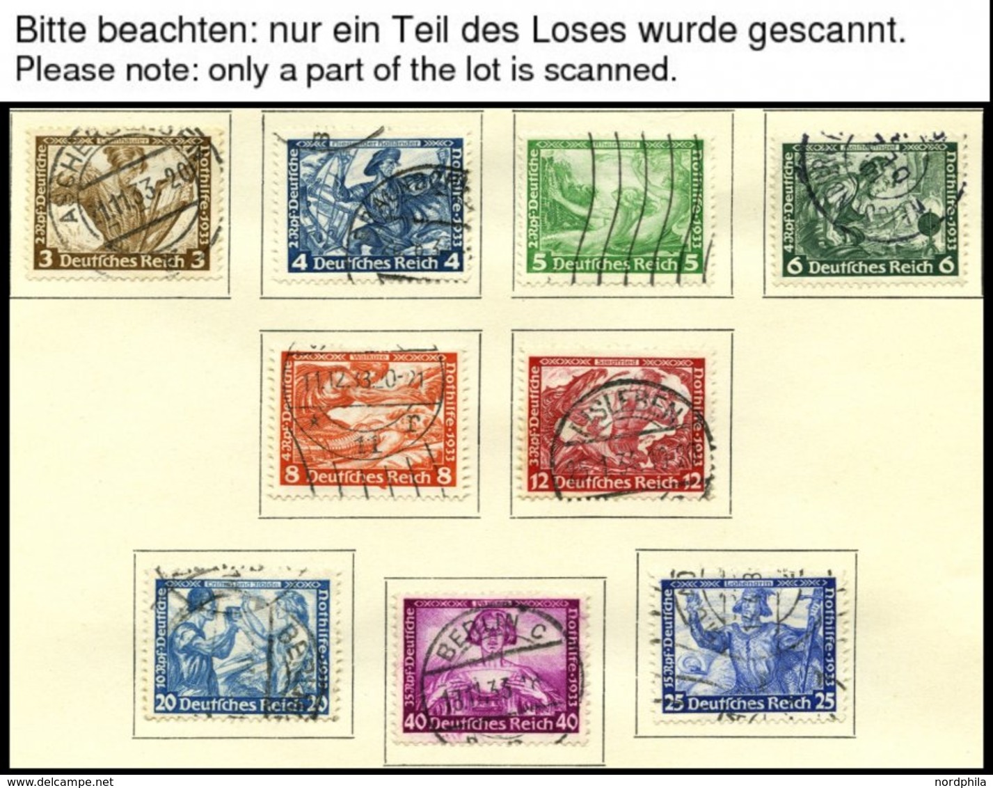 SAMMLUNGEN BrfStk,o , 1933-43, Gestempelter Sammlungsteil Dt. Reich Mit Vielen Guten Ausgaben, Meist Sauber Gestempelte  - Other & Unclassified