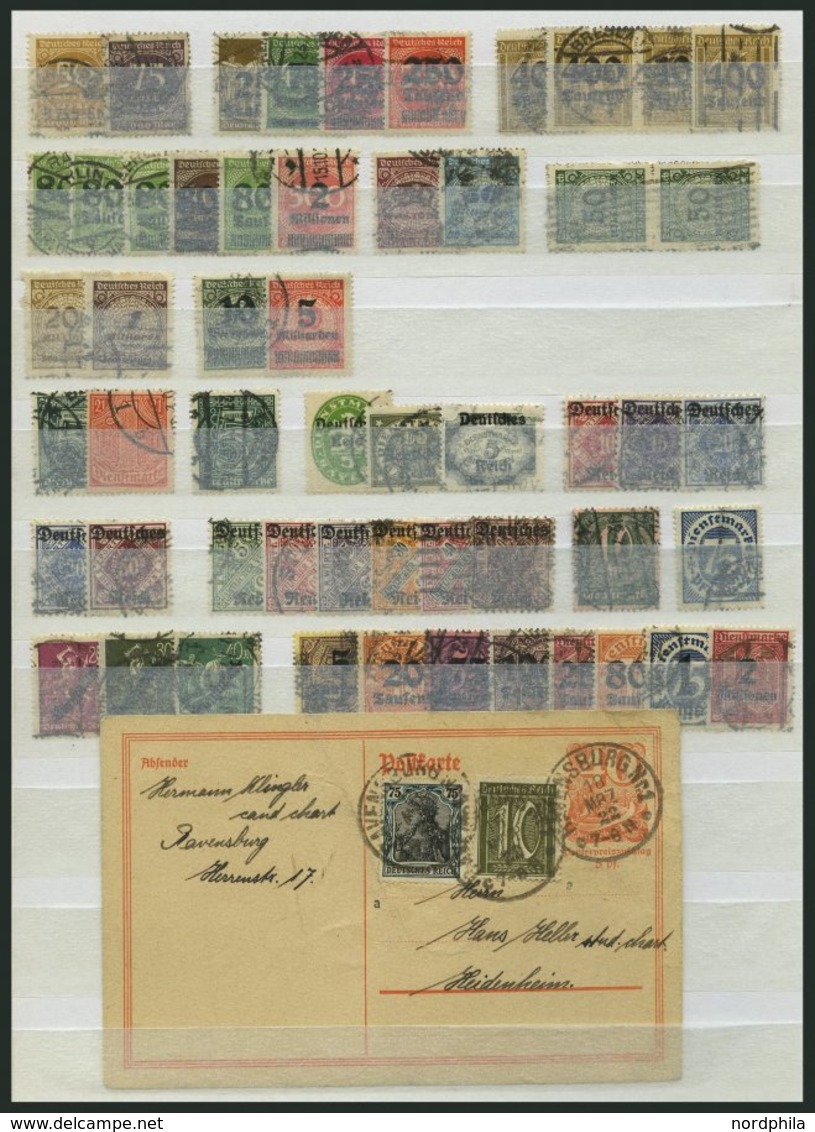 LOTS O,BrfStk , 1919-23, 126 Verschiedene Kleinere Mittlere Werte Inflation, Feinst/Pracht, Alle Geprüft Infla, Mi. 1150 - Sonstige & Ohne Zuordnung