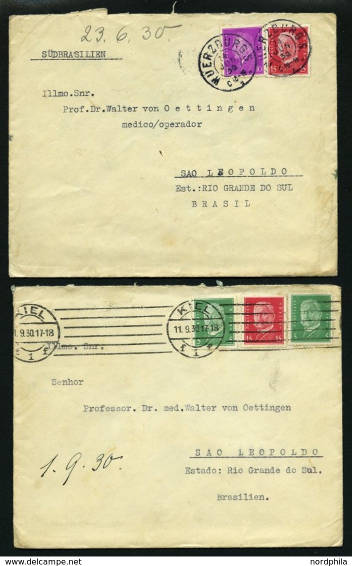 LOTS Ca. 1930-32, 20 Briefe Nach Brasilien Mit Verschiedenen Frankaturen, Etwas Unterschiedlich - Sonstige & Ohne Zuordnung