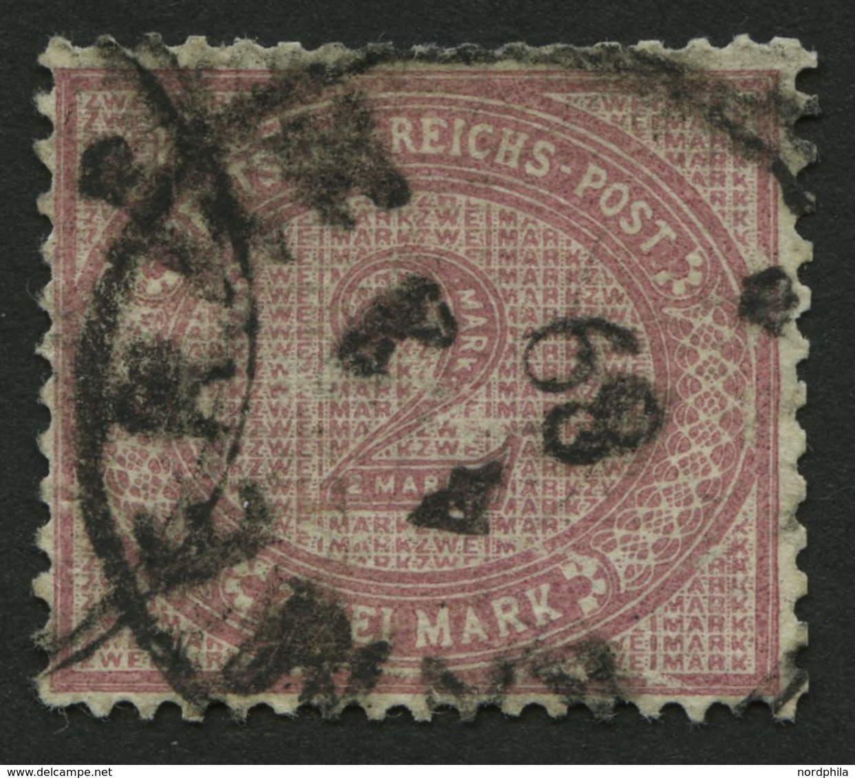 KAMERUN V 37c O, 1887, 2 M. Mittelrosalila, Stempel KAMERUN 4.1.89, Oben Einige Verkürzte Zähne Sonst Farbfrisches Prach - Kamerun