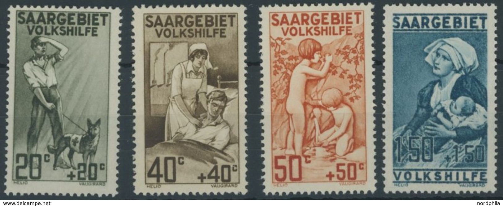 SAARGEBIET 104-07 **, 1926, Pflegedienste I, Postfrischer Prachtsatz, Mi. 130.- - Sonstige & Ohne Zuordnung