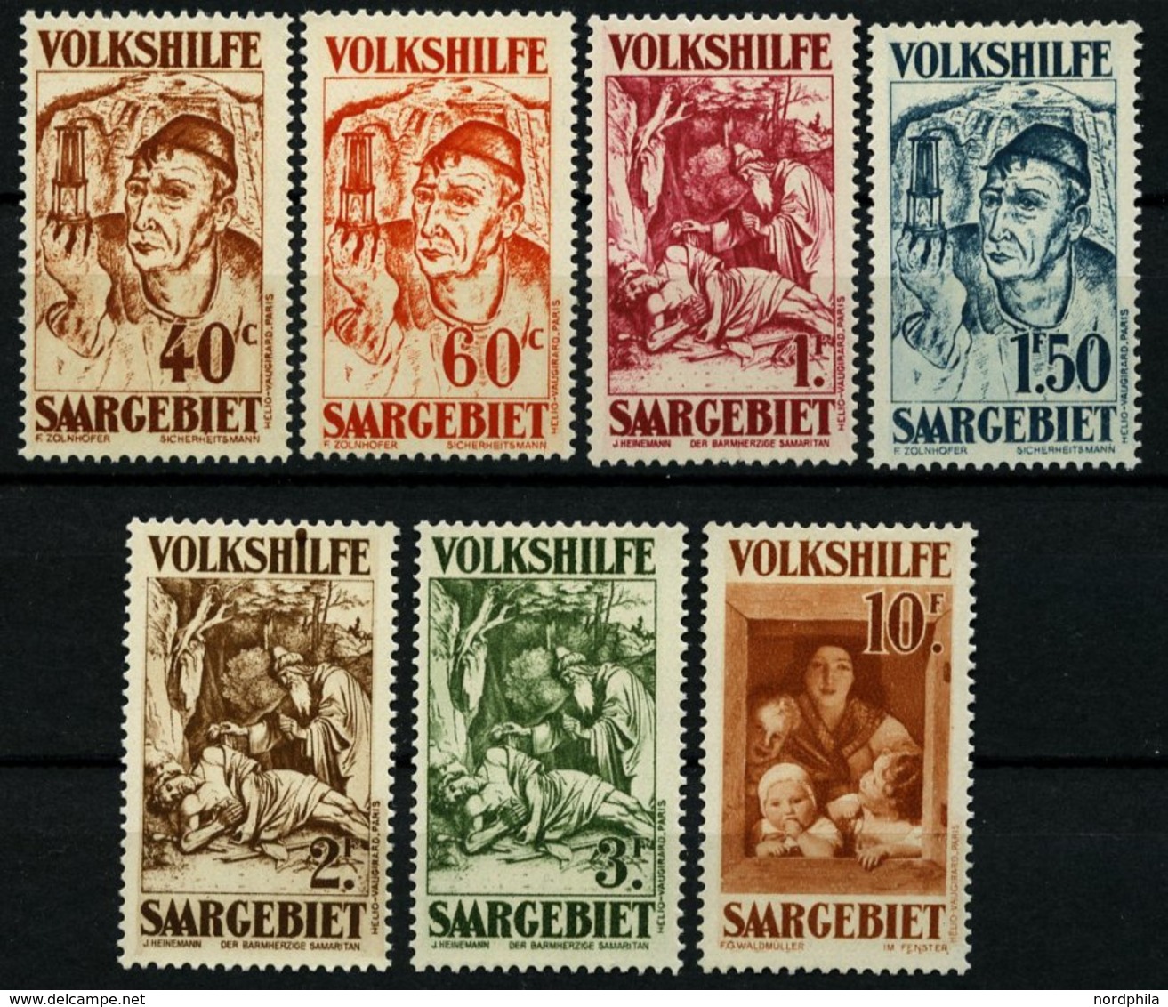SAARGEBIET 144-50 **, 1931, Volkshilfe, Prachtsatz, Mi. 450.- - Sonstige & Ohne Zuordnung