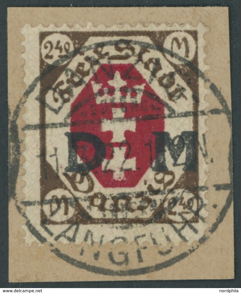 DIENSTMARKEN D 19 BrfStk, 1922, 2.40 M. Dunkelbraun/karminrot, Prachtbriefstück, Gepr. Gruber Und Infla, Mi (80.-) - Sonstige & Ohne Zuordnung
