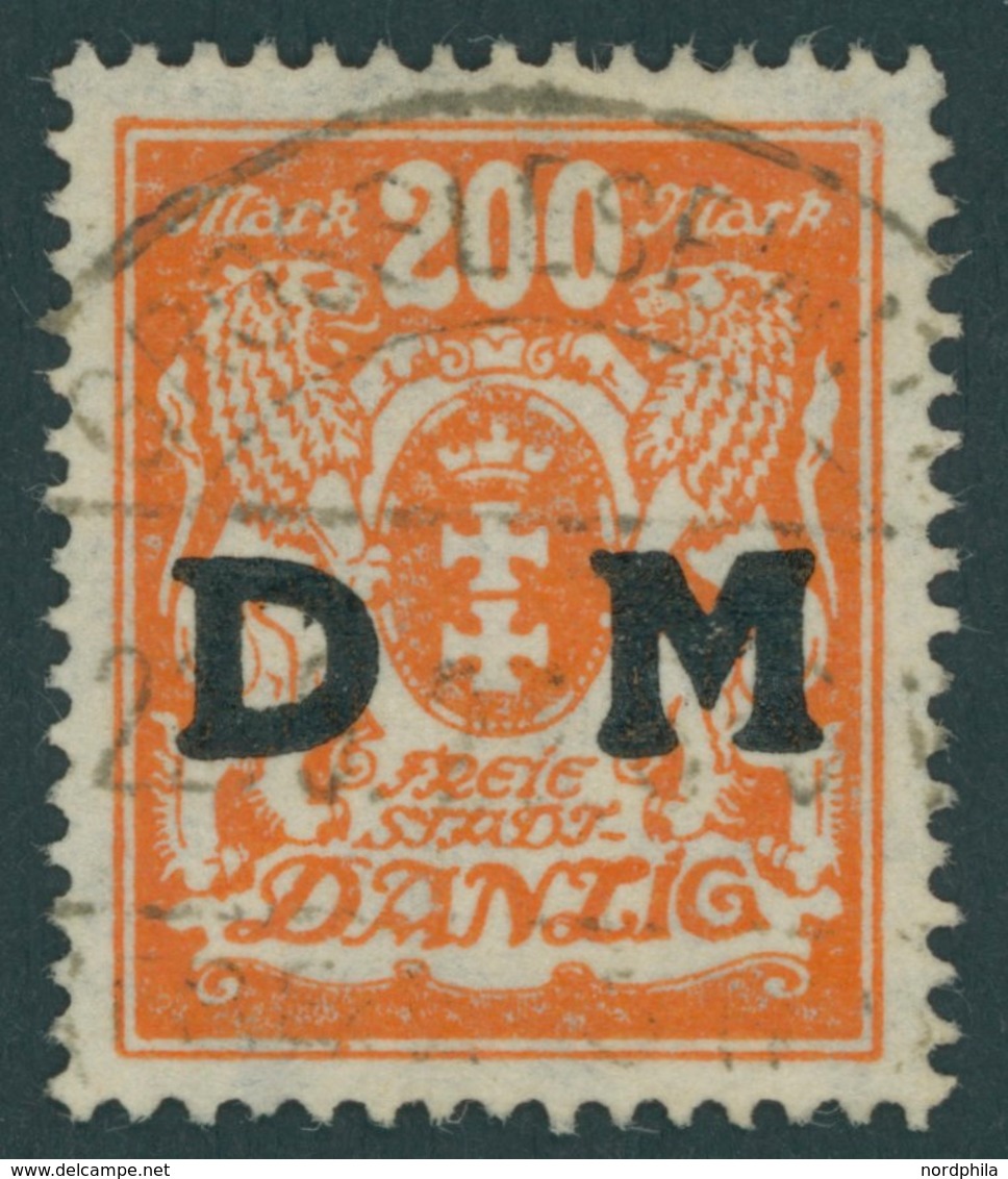 DIENSTMARKEN D 38 O, 1923, 200 M. Rötlichorange, Seltener Stempel GROSSLESEWITZ, Pracht, Gepr. Infla - Sonstige & Ohne Zuordnung