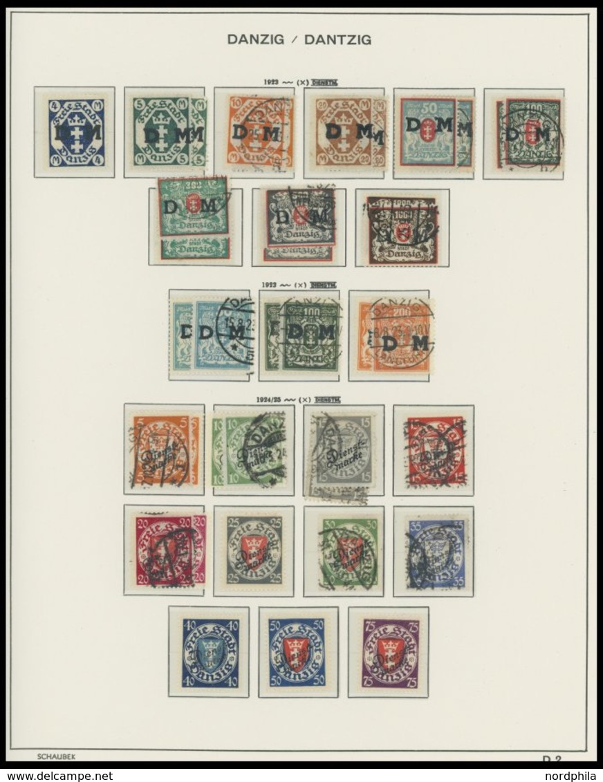 SAMMLUNGEN, LOTS *,o , Sammlung Danzig von 1920-39 mit vielen guten mittleren Ausgaben incl. Dienst- und Portomarken im 