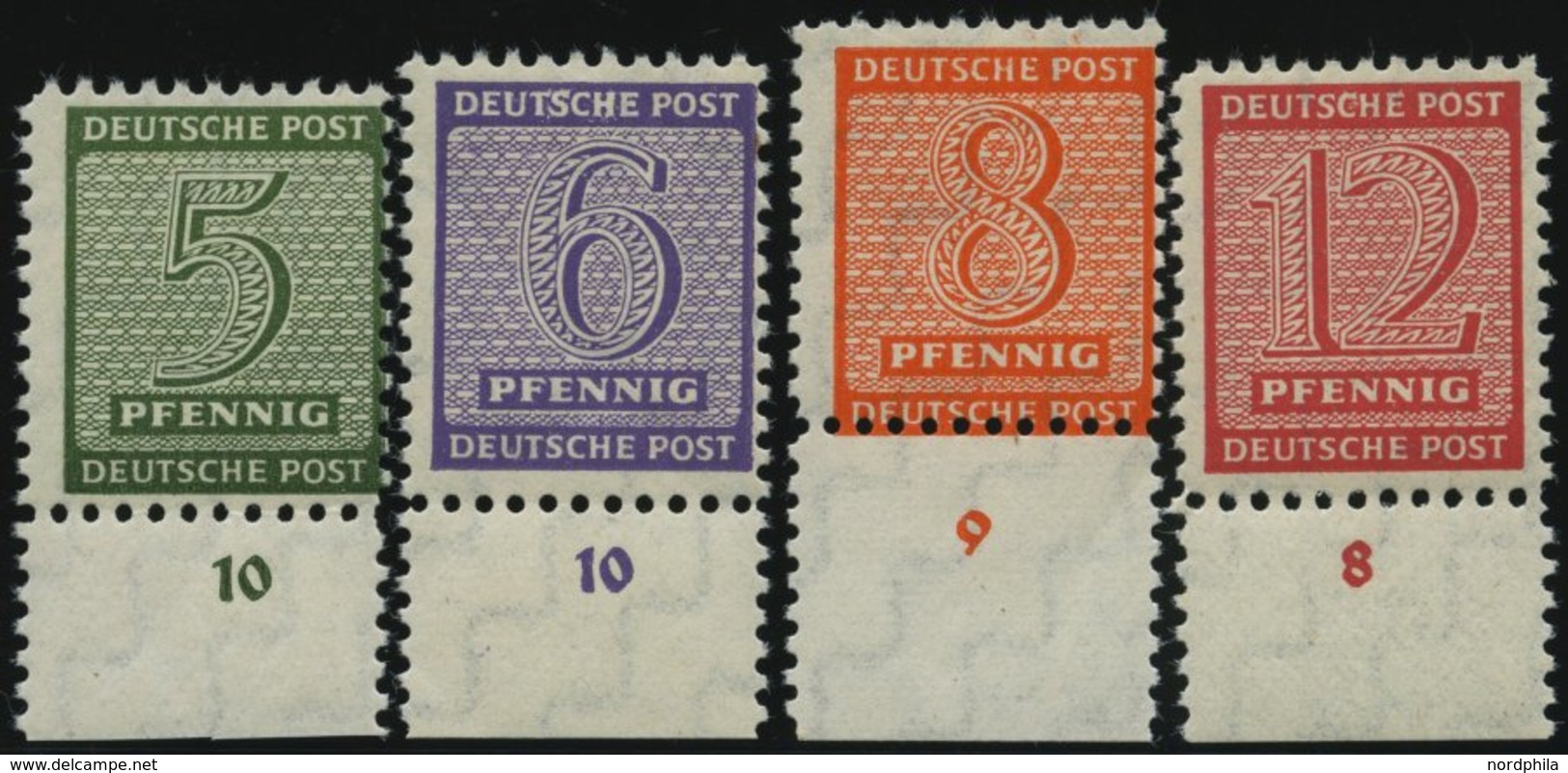 WEST-SACHSEN 120-23X **, 1945, Versuchszähnung Vom Unterrand, Prachtsatz, Gepr. Ströh, Mi. 80.- - Sonstige & Ohne Zuordnung