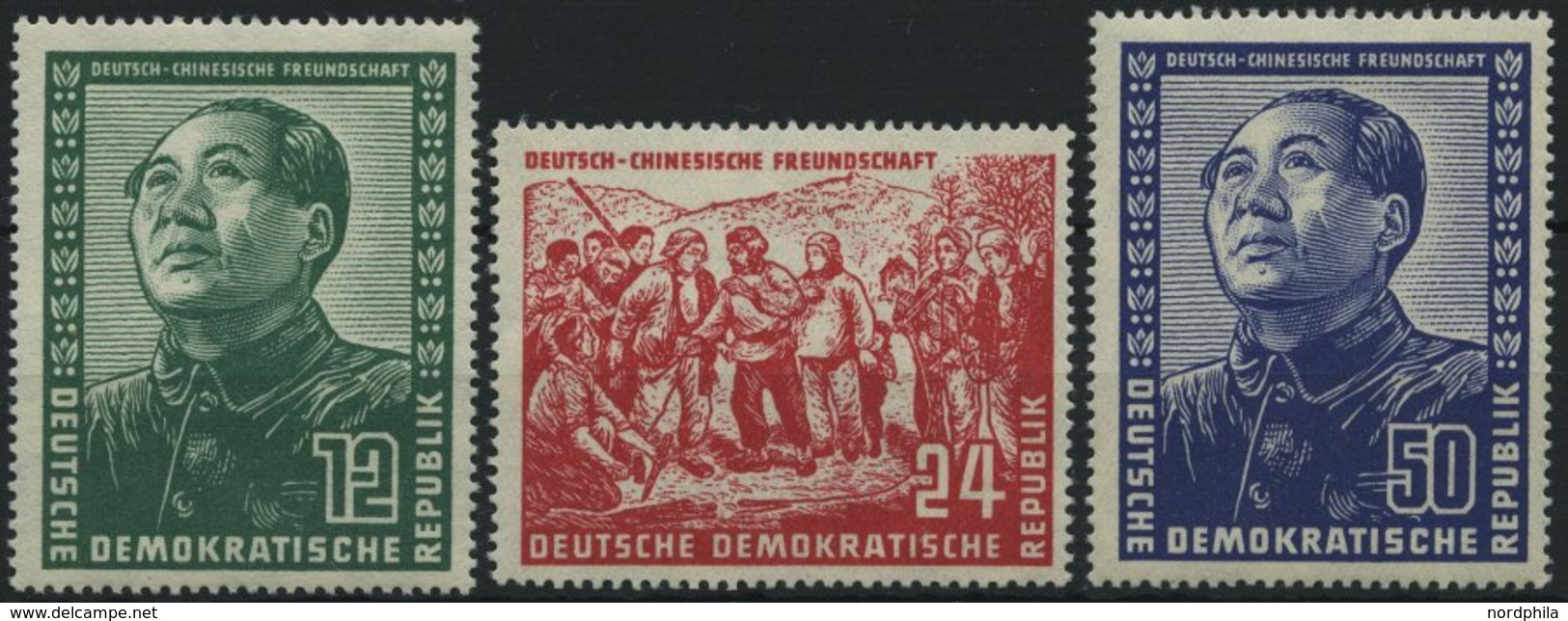 DDR 286-88 *, 1951, Chinesen, Falzreste, Prachtsatz, Mi. 100.- - Sonstige & Ohne Zuordnung