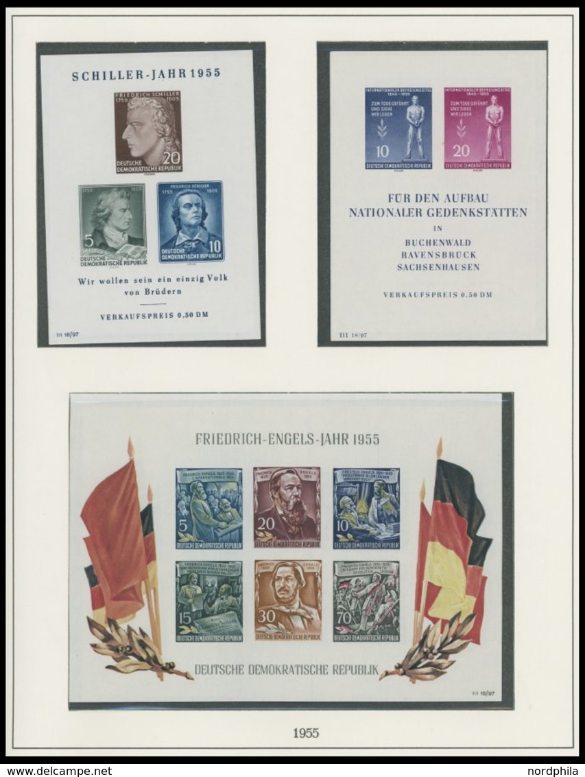 SAMMLUNGEN **, Bis Auf Mi.Nr. 342/3 Und Marx-Blocks Komplette Postfrische Sammlung DDR Von 1953-63 Im Lindner Falzlosalb - Sonstige & Ohne Zuordnung