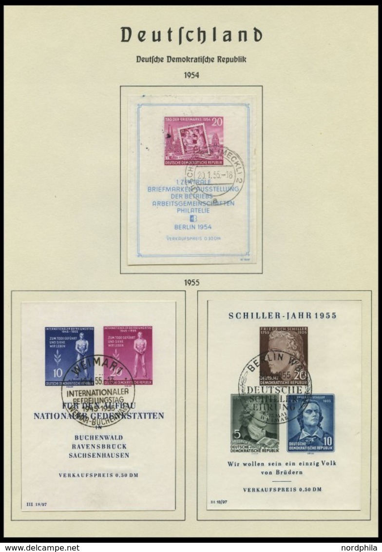 SAMMLUNGEN O, Gestempelter Sammlungsteil DDR Von 1949-55, Bis Auf Block 7,8/9 Und 13 Sowie Mi.Nr. 327-41 Komplett, Fast  - Sonstige & Ohne Zuordnung