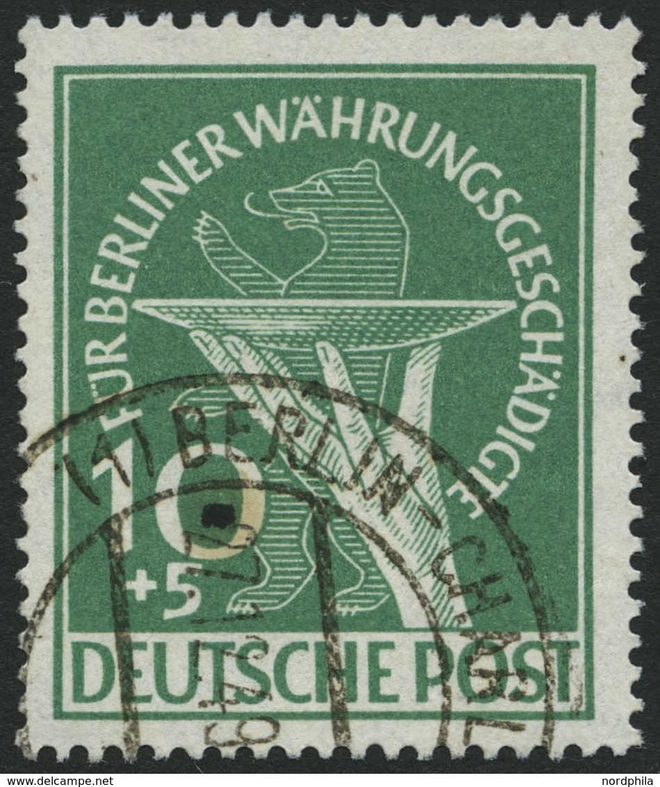 BERLIN 68 O, 1949, 10 Pf. Währungsgeschädigte, Normale Zähnung, Pracht, Gepr. Schlegel, Mi. 190.- - Sonstige & Ohne Zuordnung