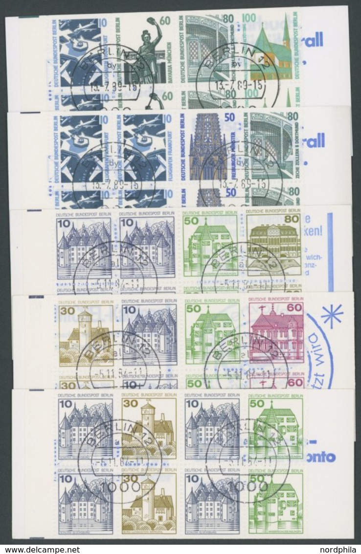 MARKENHEFTCHEN MH 11-15 O, 1980-89, 5 Verschiedene Markenheftchen, Pracht - Zusammendrucke