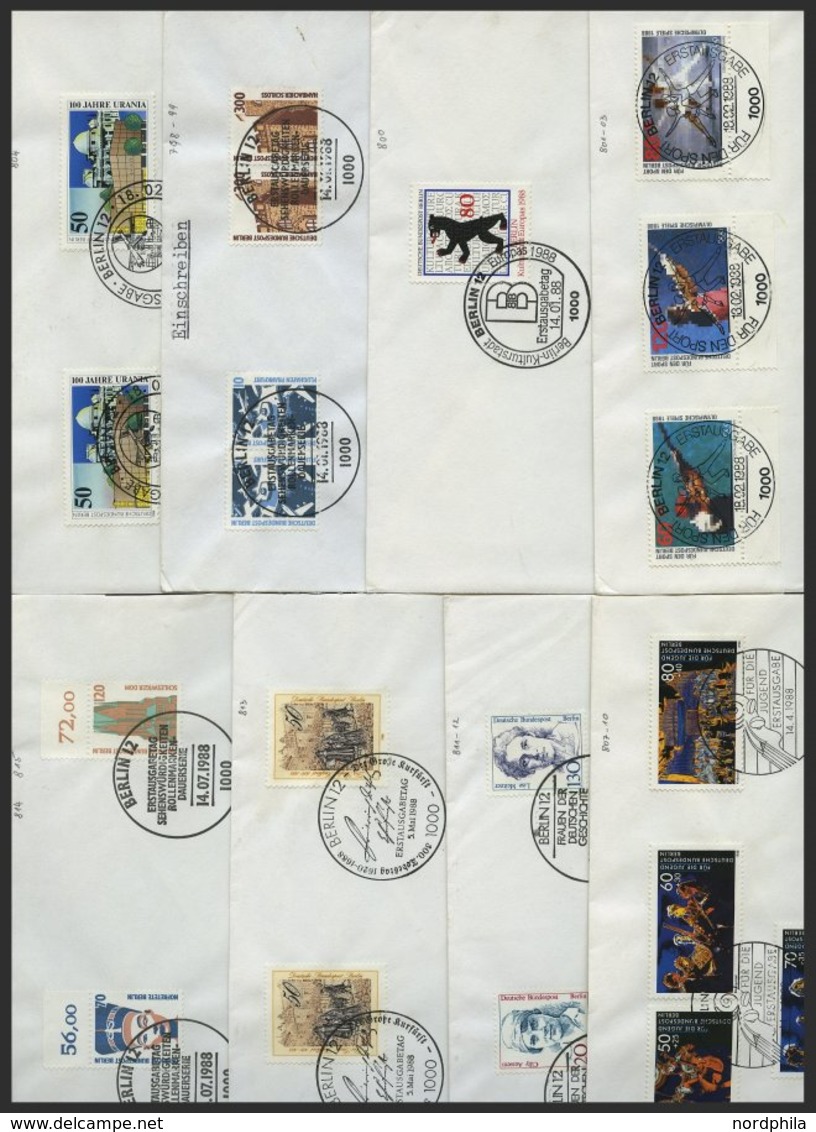 JAHRGÄNGE 798-829 BRIEF, 1988, Kompletter Jahrgang Auf FDC`s, Pracht - Sonstige & Ohne Zuordnung