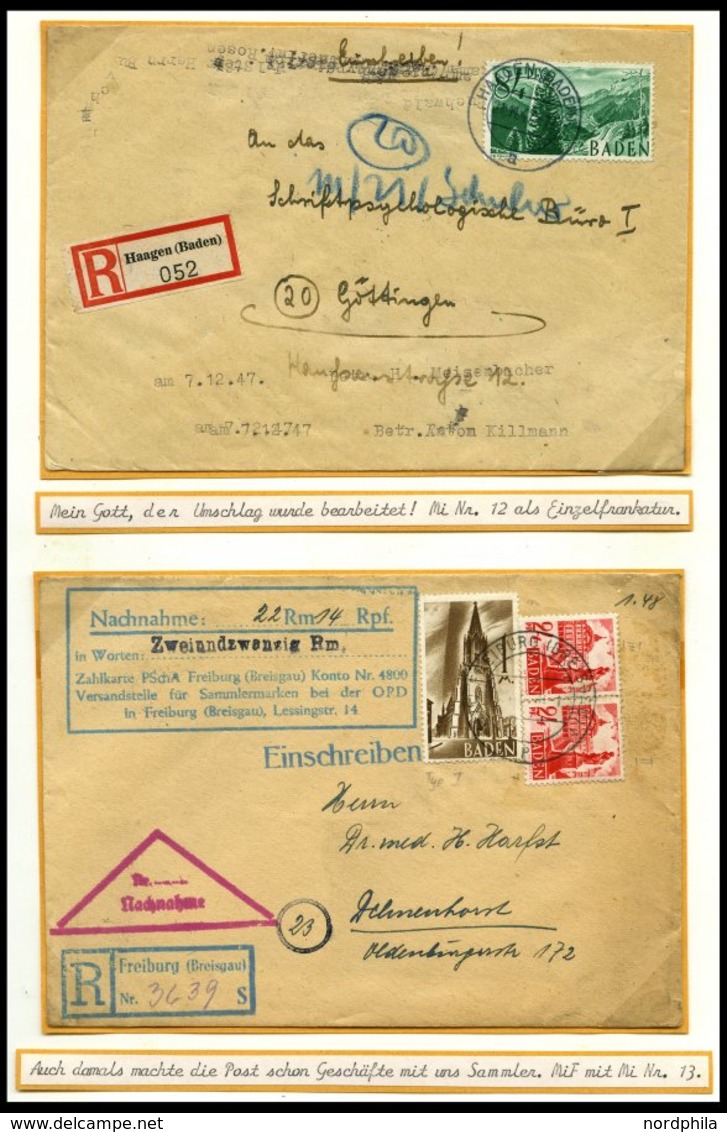 SAMMLUNGEN, LOTS *,**,o,Brief , Umfangreiche Sammlung Französische Zone Von 1945-49 Im SAFE Album Mit Verschiedenen Papi - Sonstige & Ohne Zuordnung