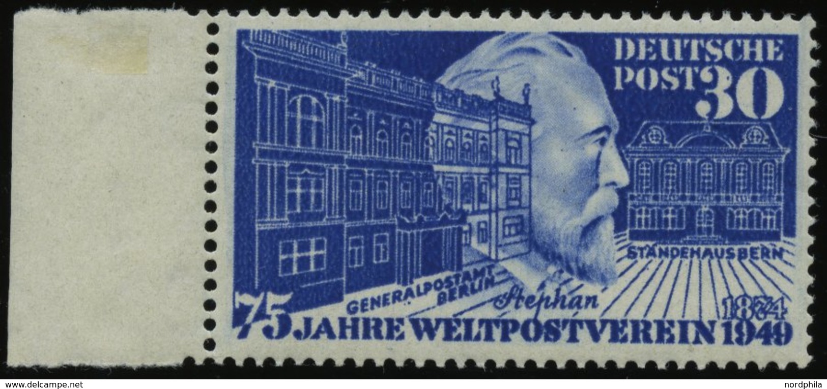 BUNDESREPUBLIK 116 **, 1949, 30 Pf. Stephan, Pracht, Mi. 70.- - Gebraucht