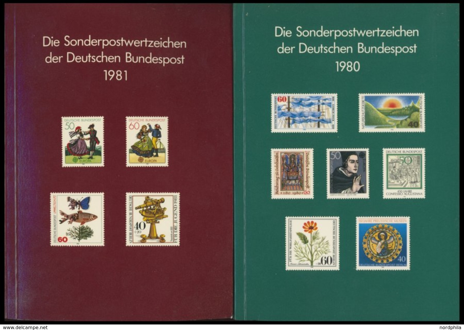 JAHRESZUSAMMENSTELLUNGEN J 8/9 **, 1980/1, 2 Jahreszusammenstellungen, Postfrisch, Pracht, Mi. 80.- - Sammlungen