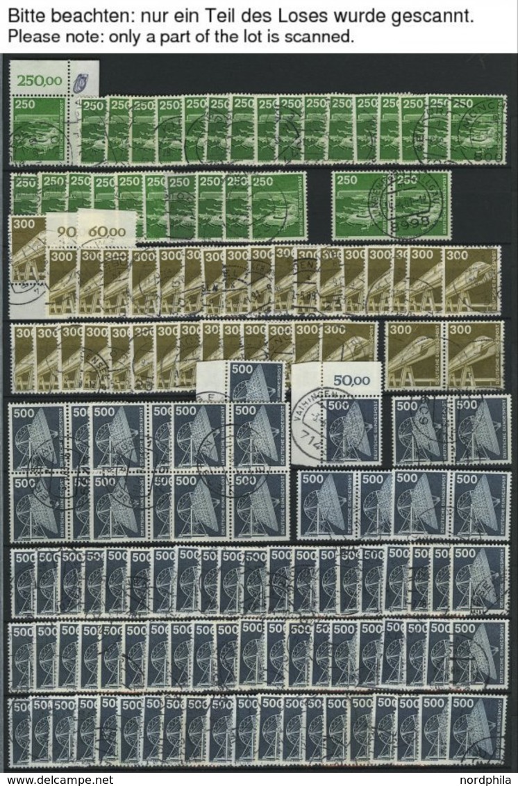 LOTS O, 1951-2000, Umfangreiche Lagerpartie Freimarken, Mit Viererblocks Und Vielen Zusammendrucken, Meist Pracht, Fundg - Sonstige & Ohne Zuordnung