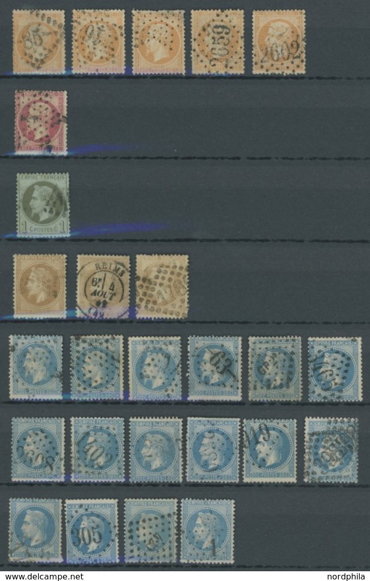 LOTS o, ca. 1853-1903, Restpartie Frankreich mit einigen Besonderheiten, Fundgrube!