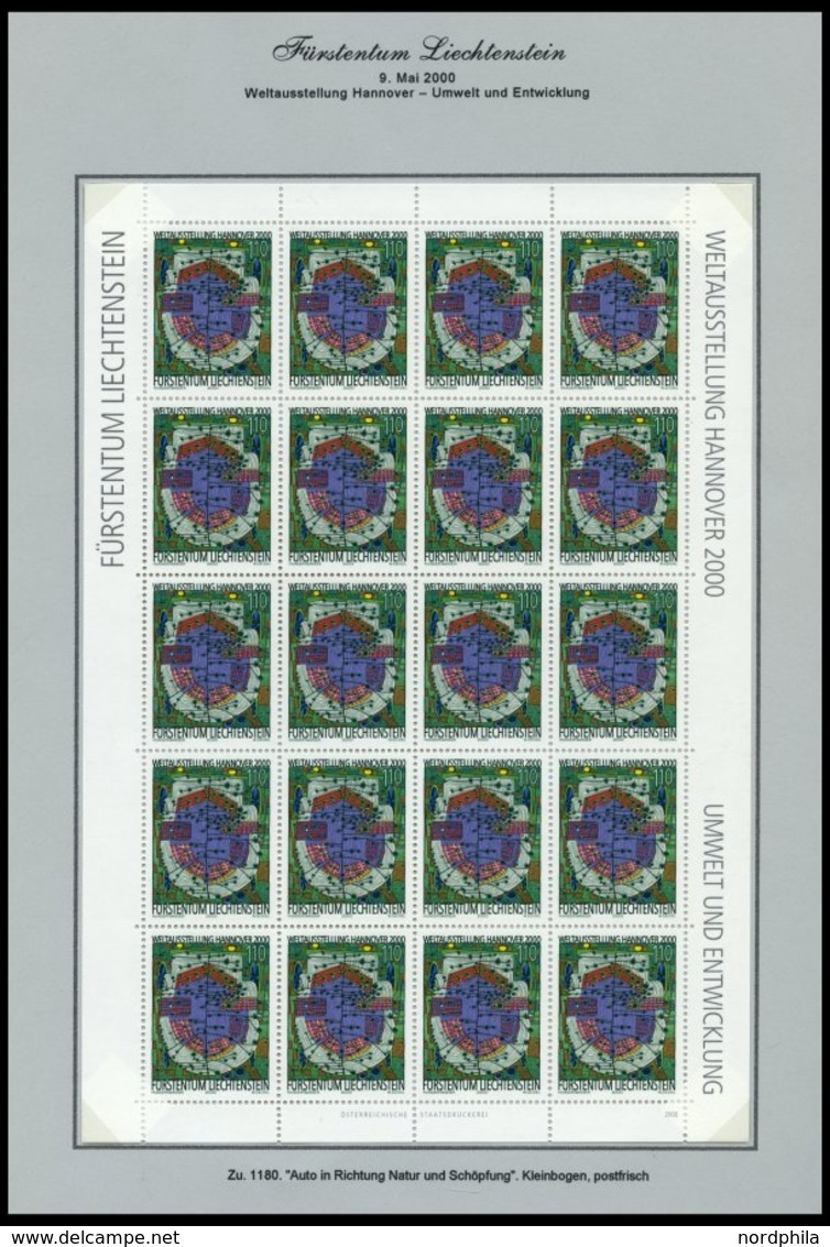 SAMMLUNGEN, LOTS **,Brief , saubere Sammlung Liechtenstein von 1996-2000, jeweils **, auf FDC`s (nur 1151 fehlt) und auf