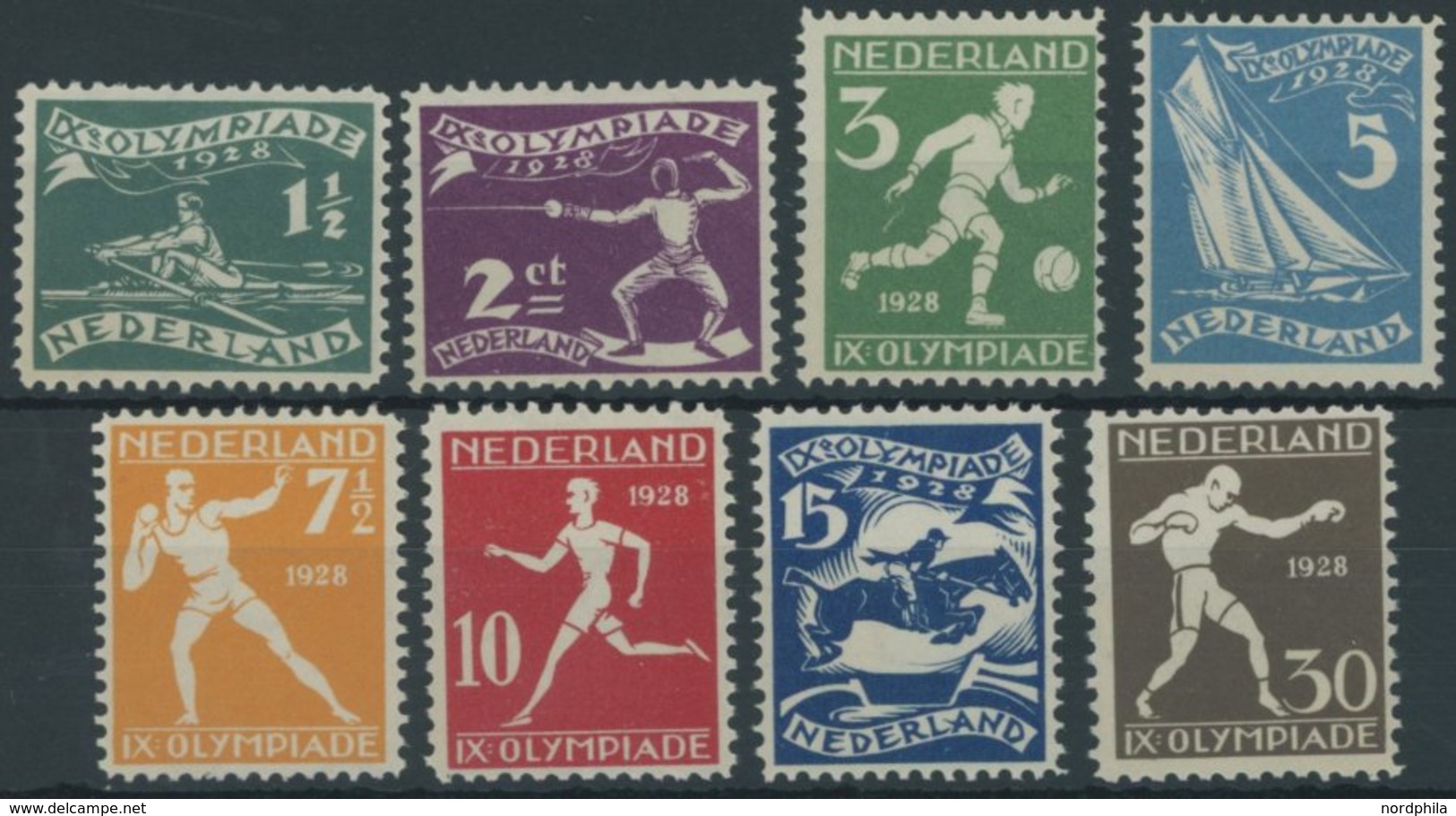 NIEDERLANDE 205-12 **, 1928, Olympische Sommerspiele, Prachtsatz, Mi. 220.- - Sonstige & Ohne Zuordnung