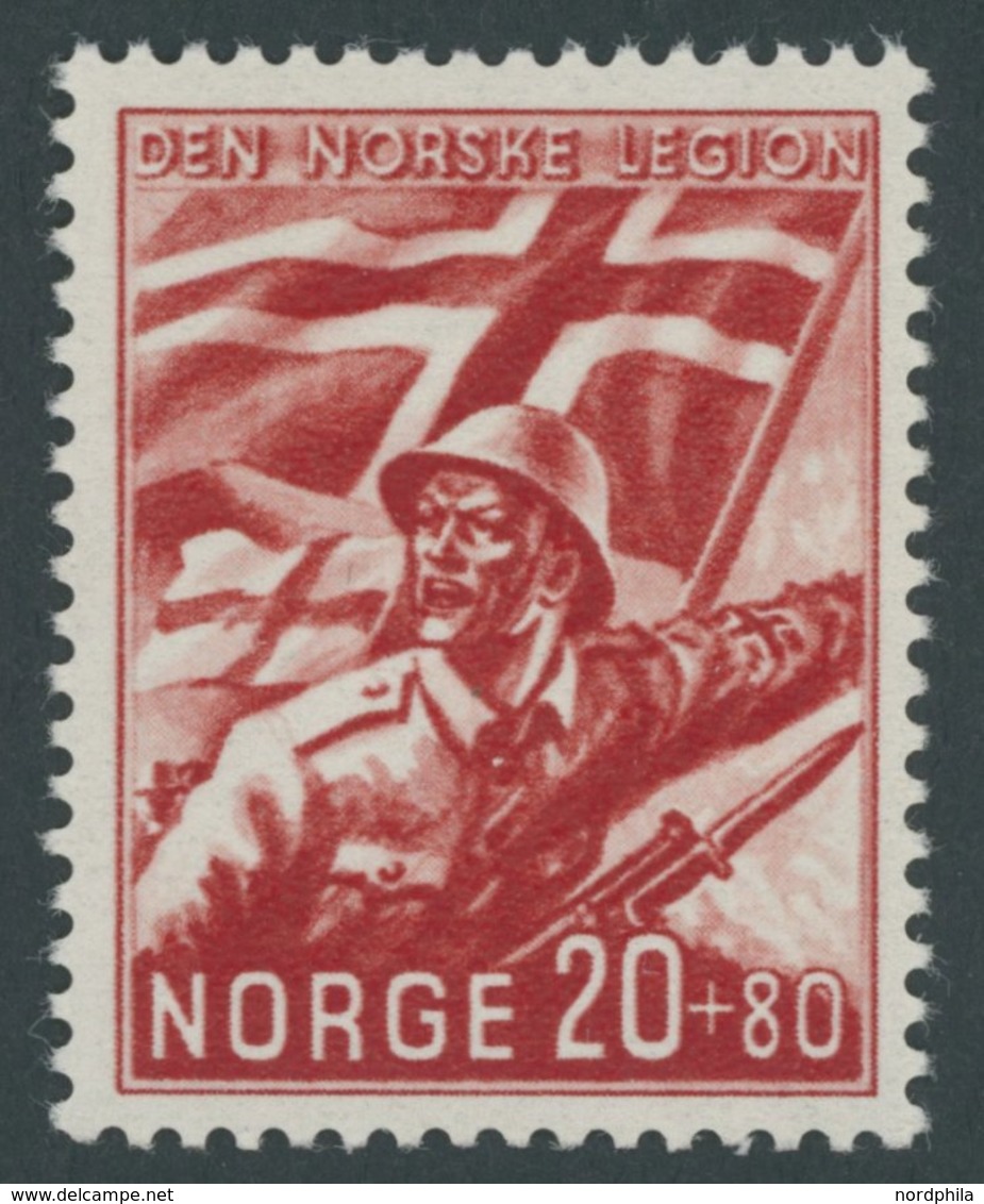 NORWEGEN 236 **, 1941, 20 Ø Norske Legion, Postfrisch, Pracht, Mi. 80.- - Sonstige & Ohne Zuordnung