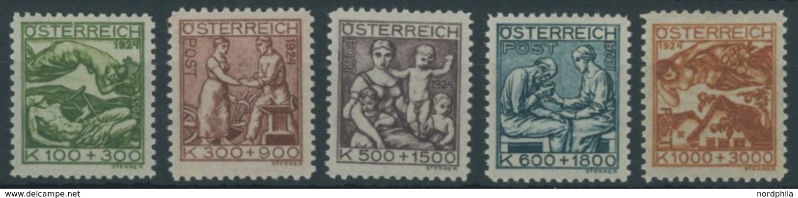ÖSTERREICH 1918-1938 442-46 **, 1924, Jugend Und TBC-Fürsorge, Postfrischer Prachtsatz, Mi. 90.- - Used Stamps