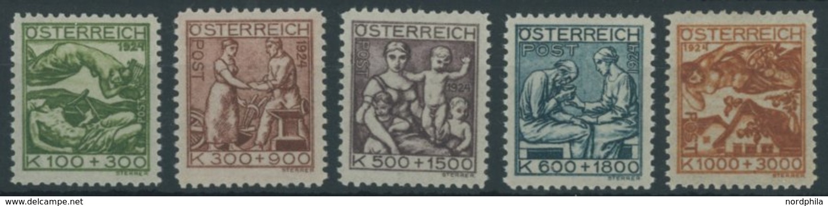 ÖSTERREICH 1918-1938 442-46 **, 1924, Jugend Und TBC-Fürsorge, Postfrischer Prachtsatz, Mi. 90.- - Gebraucht