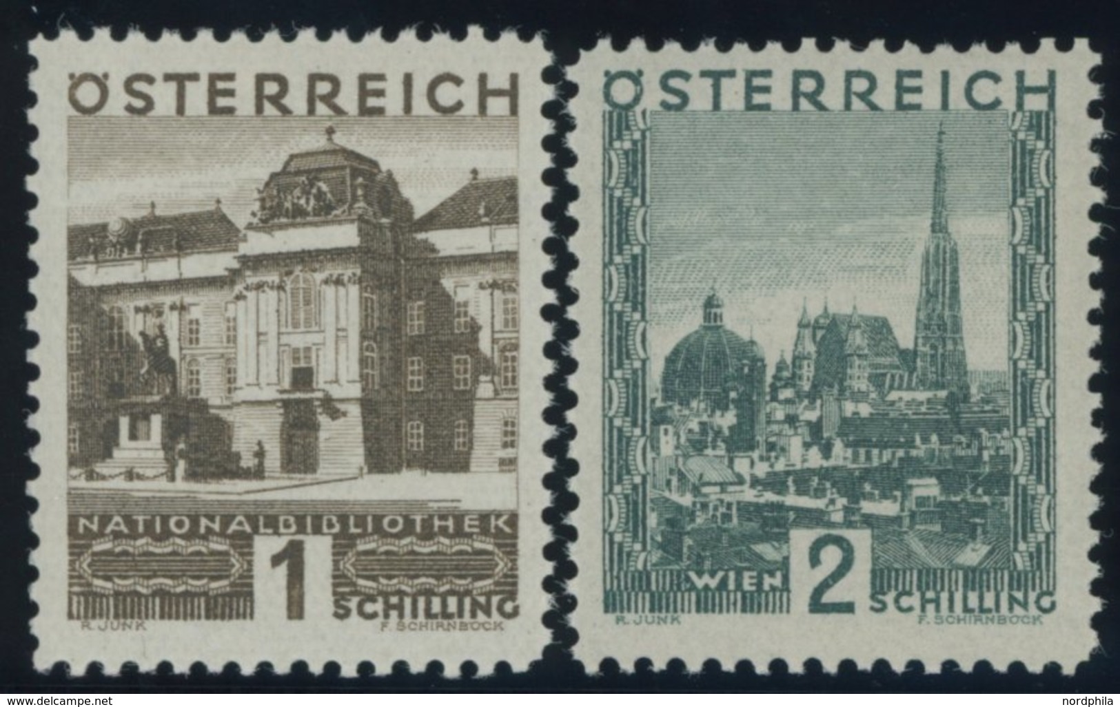 ÖSTERREICH 1918-1938 510/1 **, 1929, 1 Und 2 S. Landschaften, Postfrisch, 2 Prachtwerte, Mi. 225.- - Gebraucht