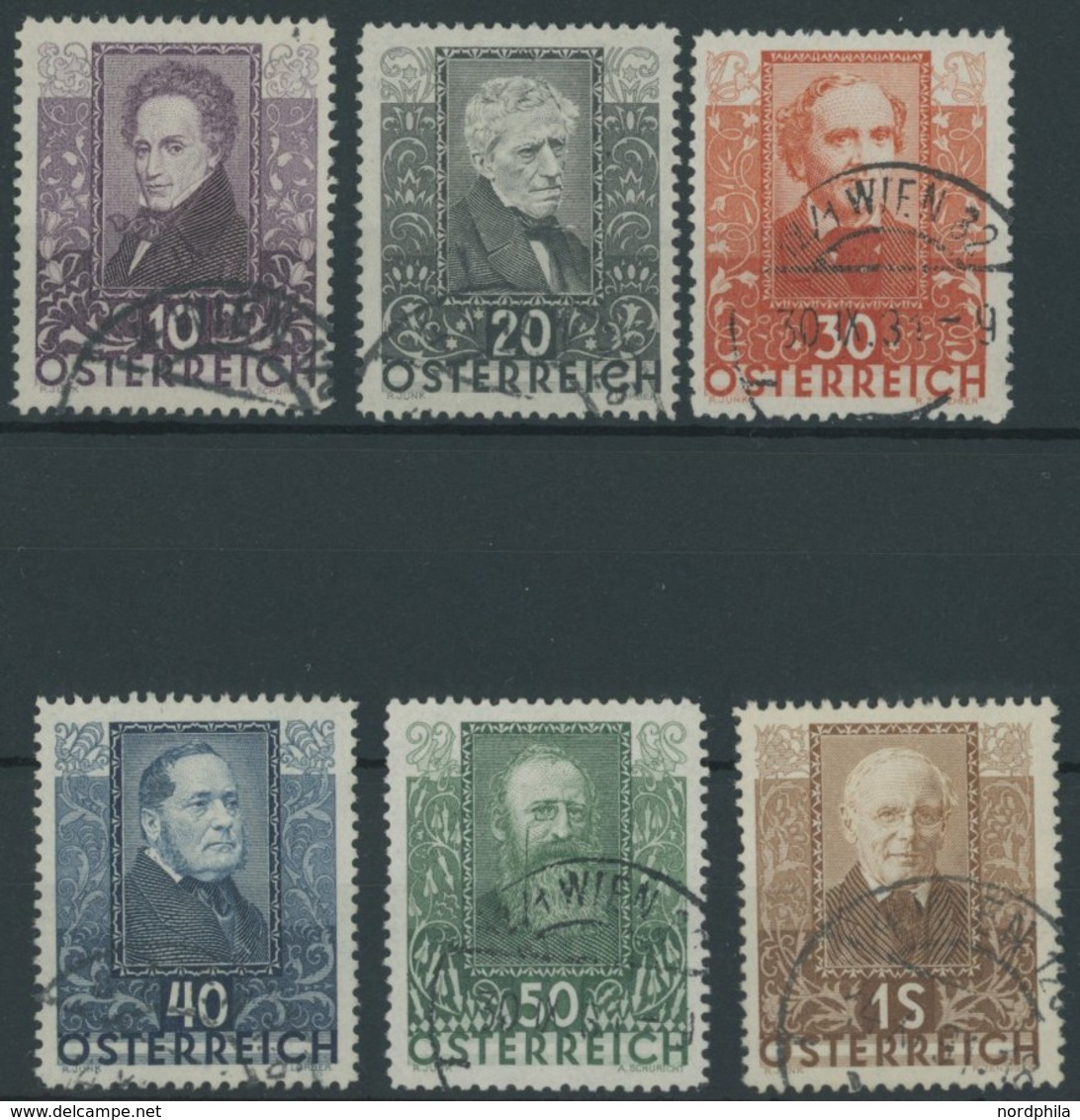 ÖSTERREICH 1918-1938 524-29 O, 1931, Dichter, Prachtsatz, Mi. 270.- - Usati