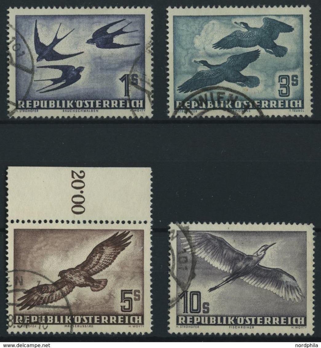 ÖSTERREICH 984-87 O, 1953, Vögel, Prachtsatz, Mi. 300.- - Gebraucht