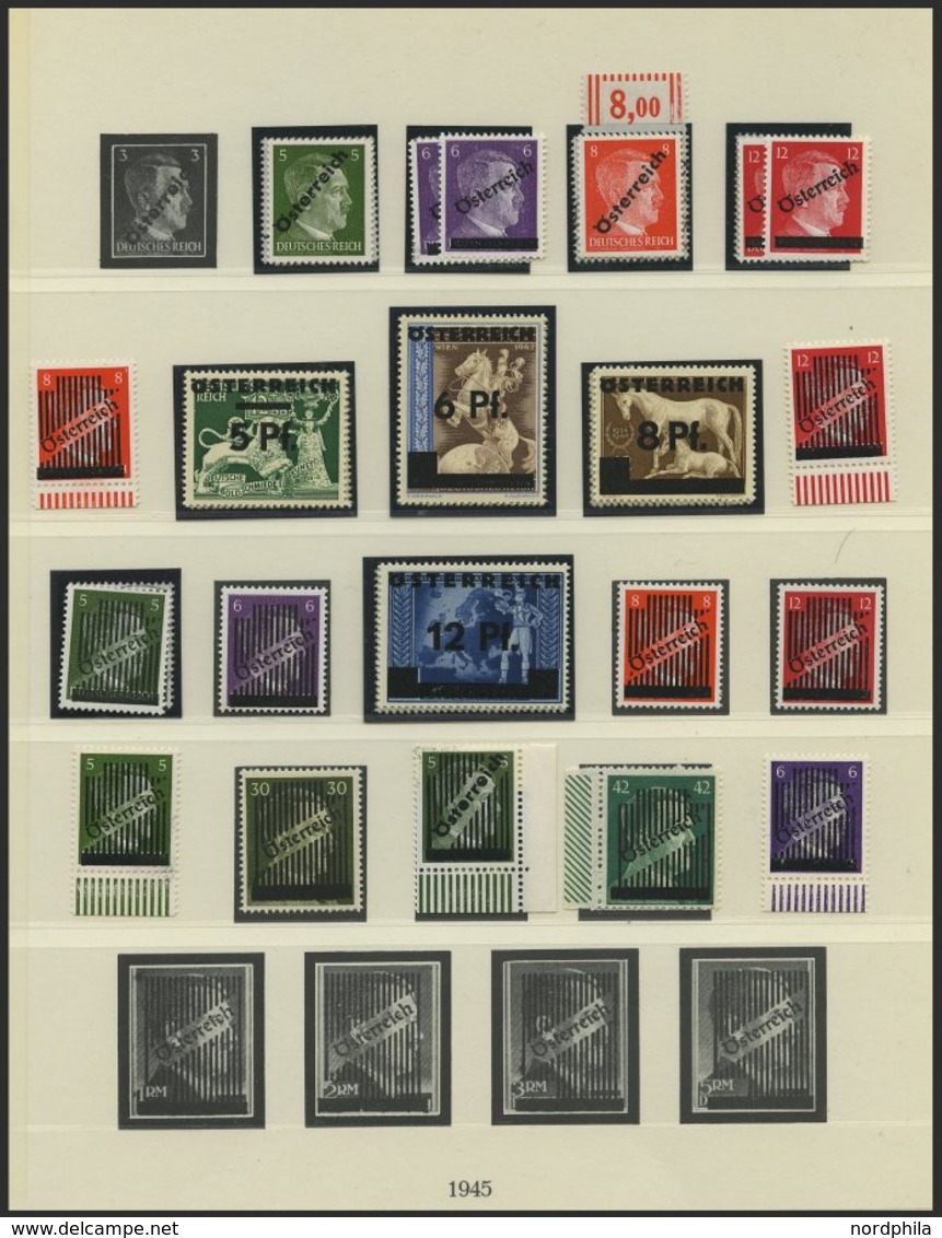 SAMMLUNGEN **, O, Sammlung Österreich Von 1945-67 Im Lindner Falzlosalbum, Anfangs Oft Doppelt (** Und Gestempelt) Gesam - Collections
