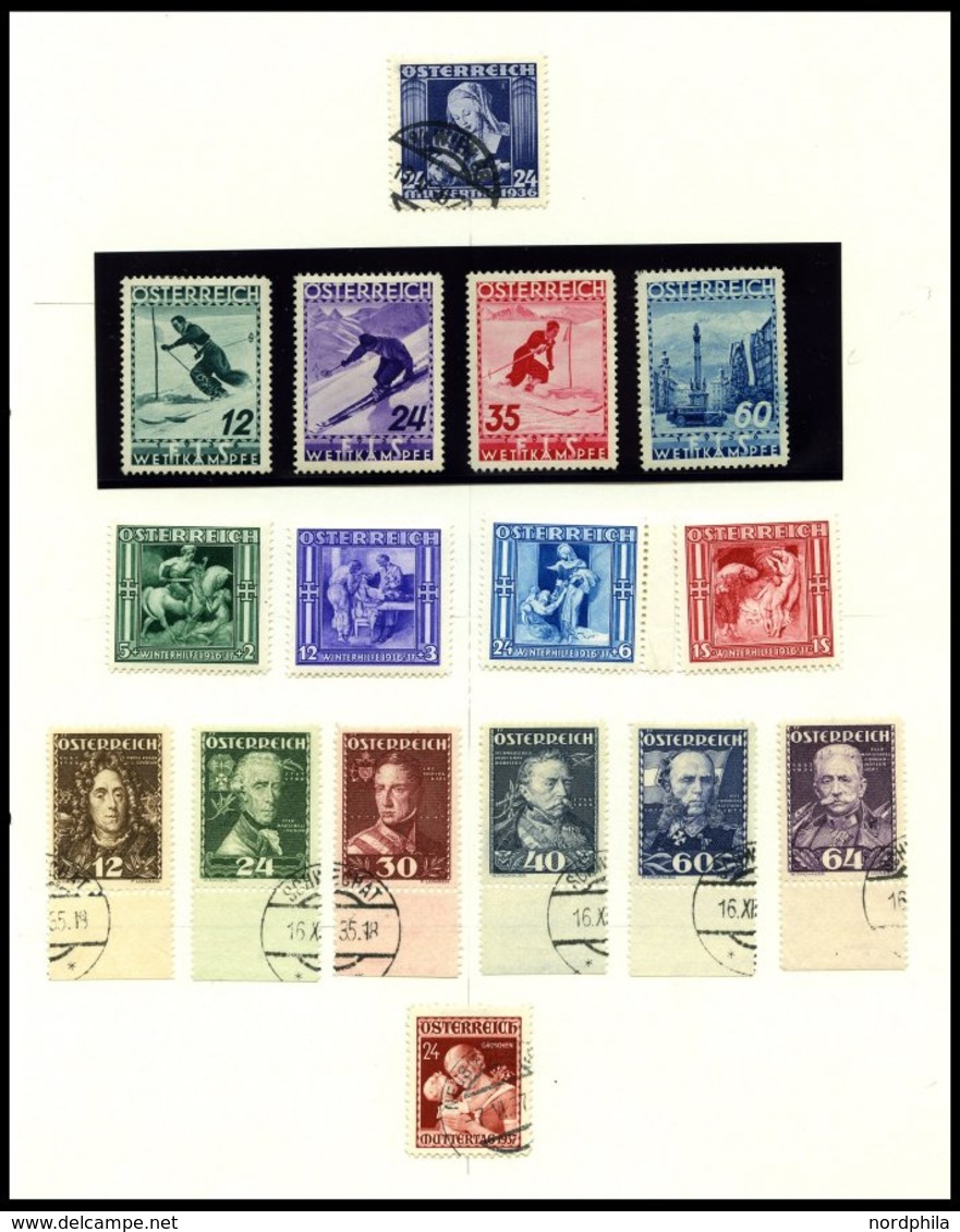 SAMMLUNGEN o,* , überwiegend gestempelte Sammlung Österreich von 1908-1937, dabei auch gute mittlere ungebrauchte Ausgab