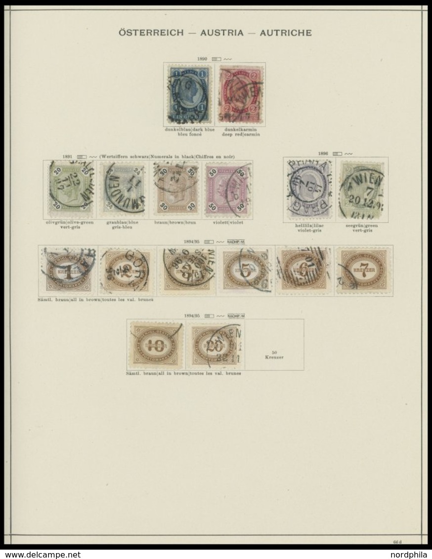 SAMMLUNGEN O,* , Sammlungsteil Österreich Von 1883-1937 Mit Guten Mittleren Ausgaben, Meist Prachterhaltung - Collections