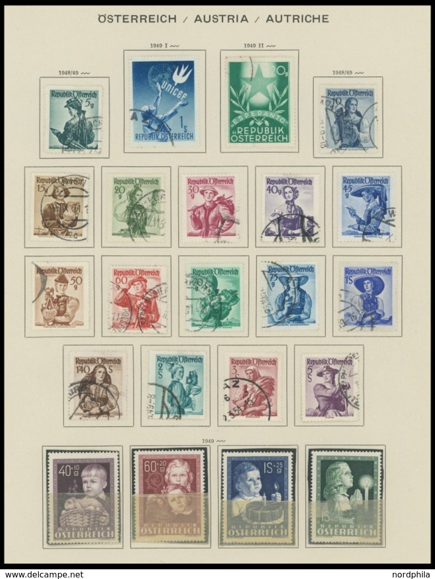SAMMLUNGEN O,* , Fast Nur Gestempelte Komplette Sammlung Österreich Von 1945-70 (ab Mi.Nr. 697) Im Schaubek Falzlosalbum - Sammlungen