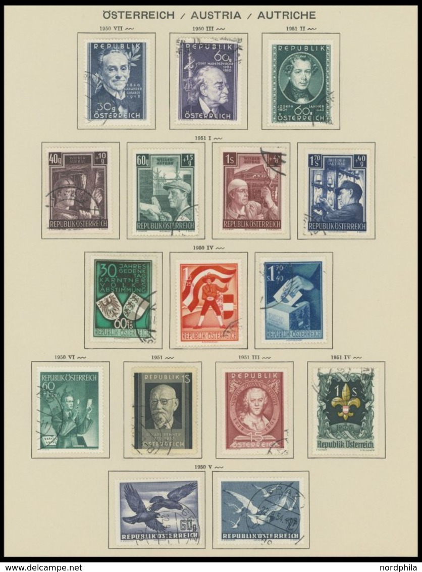 SAMMLUNGEN O,* , Fast Nur Gestempelte Komplette Sammlung Österreich Von 1945-70 (ab Mi.Nr. 697) Im Schaubek Falzlosalbum - Collections