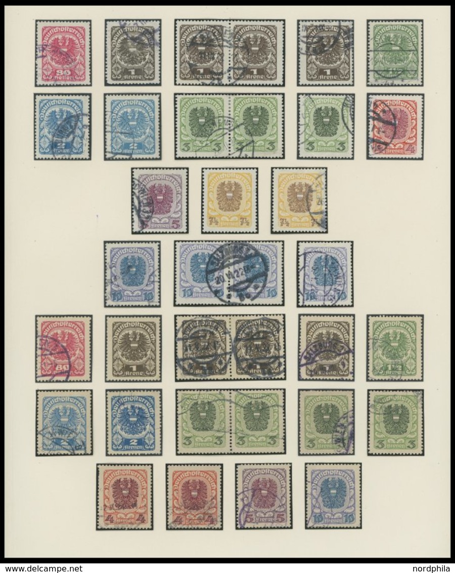 SAMMLUNGEN o,* , 1918-37, Sammlung Österreich mit vielen mittleren Werten und Sätzen, meist Prachterhaltung