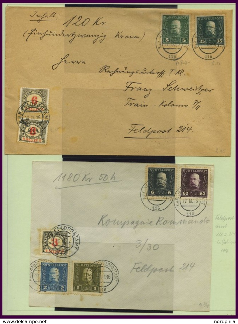 LOTS Brief,o, *, 1829-1919, interessante alte Restpartie mit u.a. 19 Belegen, dabei: 5 österreich-ungarische Feldpostbel
