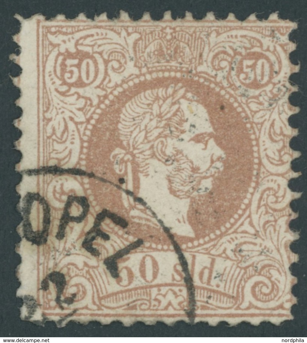 POST IN DER LEVANTE 7IA O, 1867, 50 So. Braun, Gezähnt L 101/2, Seltener Stempel (FILIPP)OPEL, Leichte Bugspur Sonst Pra - Levante-Marken