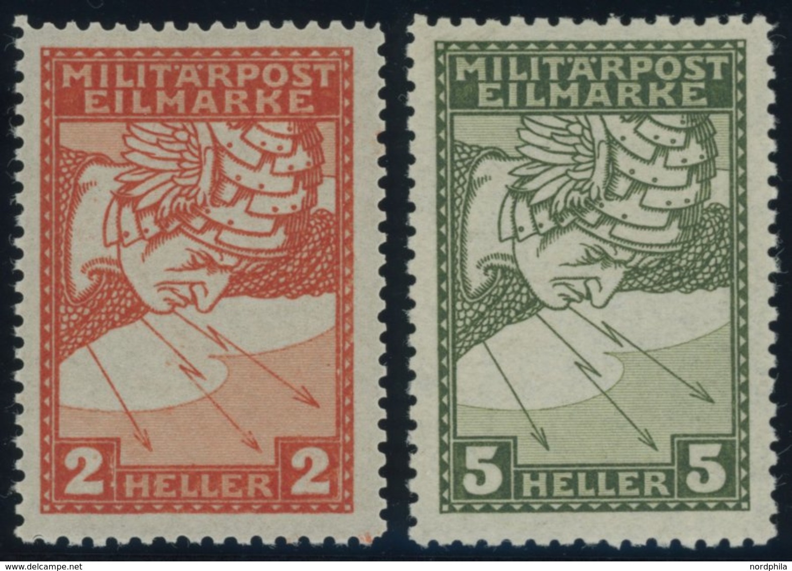 BOSNIEN UND HERZEGOWINA 117C,118B **, 1916, Eilmarken, 2 Postfrische Prachtwerte, R!, Mi. 850.- - Bosnien-Herzegowina