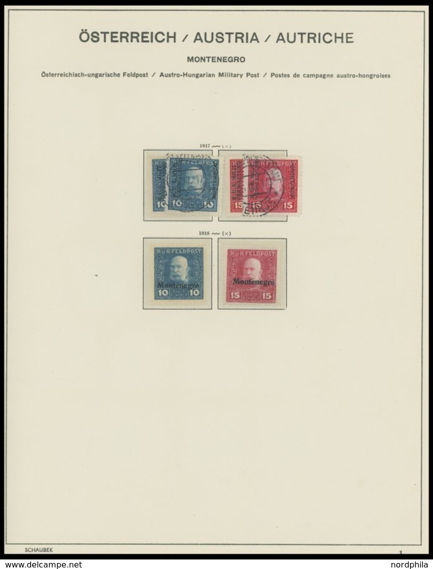 FELDPOST *,**,o , Sammlung Österreich-ungarische Feldpost, meist ungebrauchte Sammlung auf Schaubek Falzlosseiten, fast 