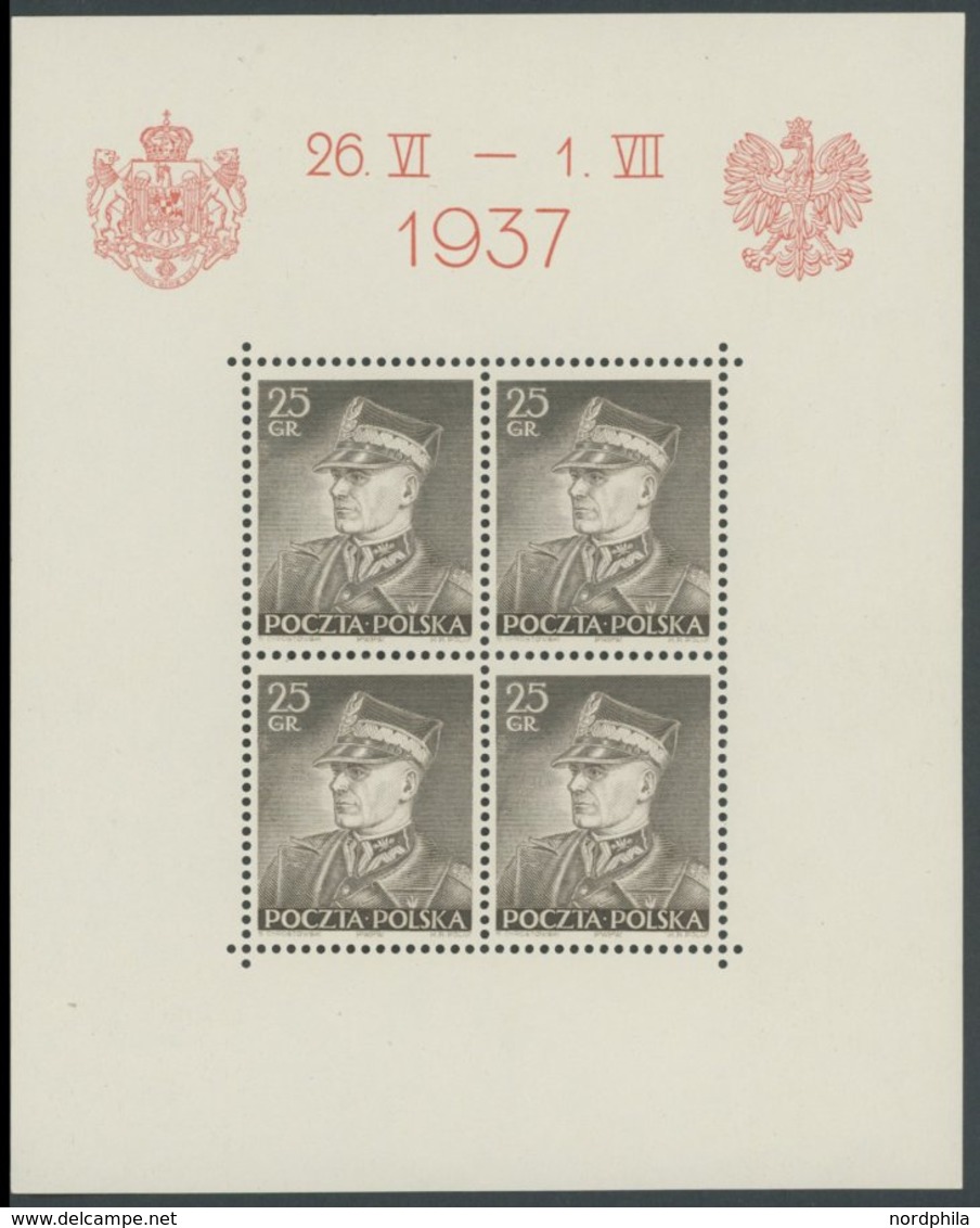 POLEN Bl. 2-4 **, 1937, Besuch Des Königs Von Rumänien, 3 Prachtblocks Mi. 150.- - Sonstige & Ohne Zuordnung