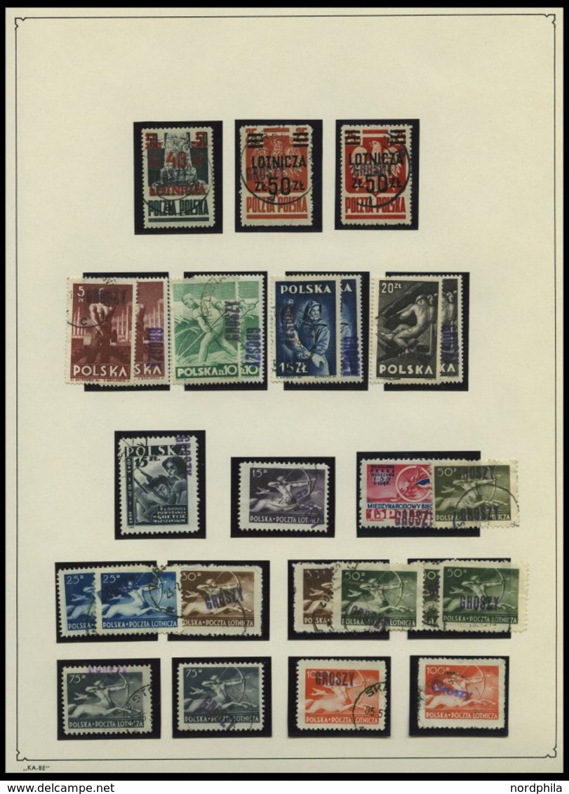 SAMMLUNGEN, LOTS **,o , 1944-1959, meist postfrische Sammlung Polen im KA-BE Album mit guten mittleren Ausgaben und Bloc