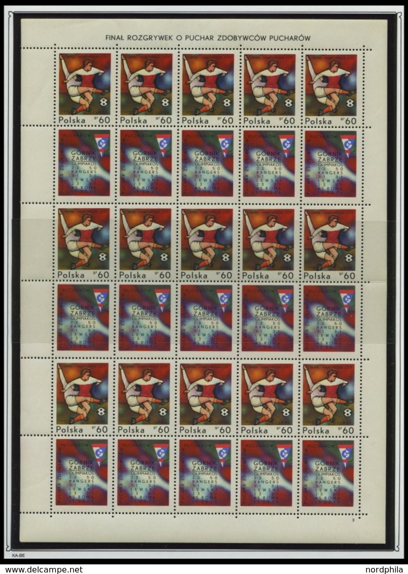 SAMMLUNGEN, LOTS **, Bis Auf Ein Paar Werte Der Jahre 1966/7 Komplette Postfrische Sammlung Polen Von 1966-70 Im KA-BE A - Sammlungen