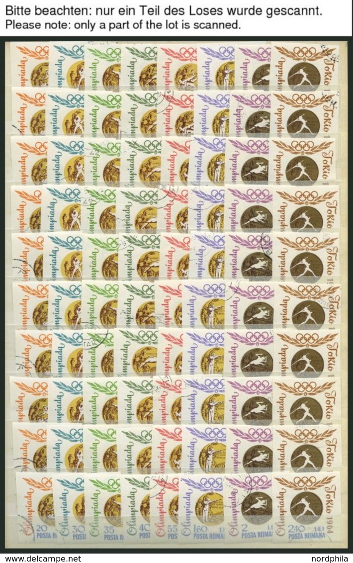 RUMÄNIEN 2353-60 O, 1964, Rumänische Goldmedaillengewinner, Ungezähnt, 1000x, Pracht, Mi. 9000.- - Sonstige & Ohne Zuordnung