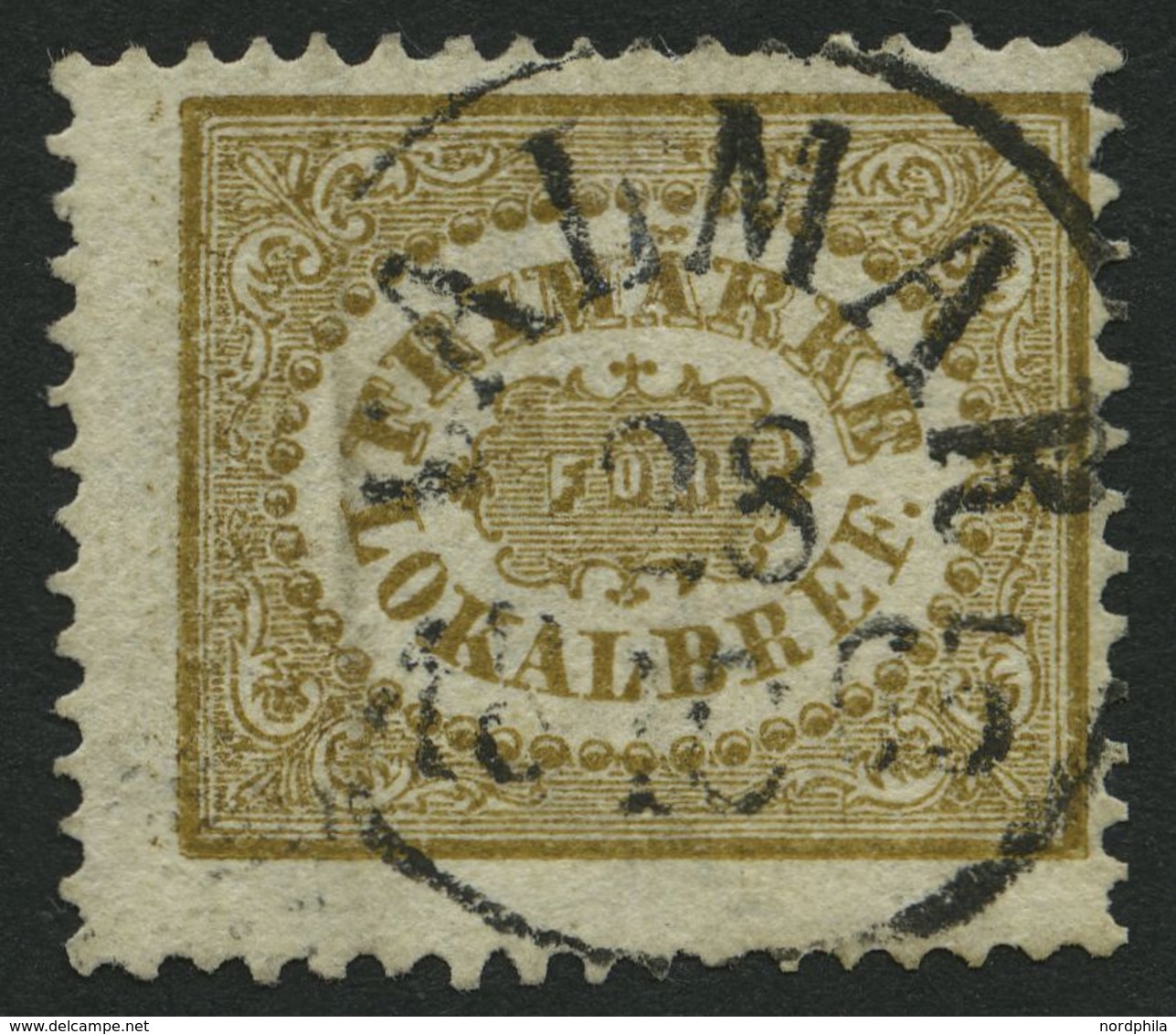 SCHWEDEN 13 O, 1862, 3 Ö. Gelbbraun, Zentrischer K1 KALMAR, Minimale Bugspur Sonst Pracht, Mi. 380.- - Sonstige & Ohne Zuordnung